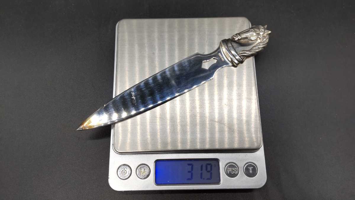 ☆馬柄 ホースモチーフ 銀製 シルバー900 ペーパーナイフ HERMES