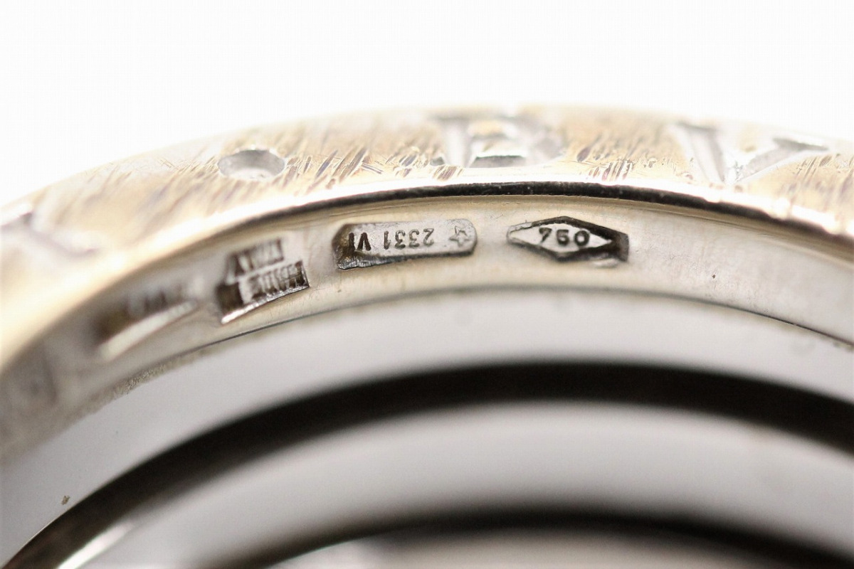 行董】 BVLGARI ブルガリ K18WG 750 B-zero1 ビーゼロワン 指輪 リング 