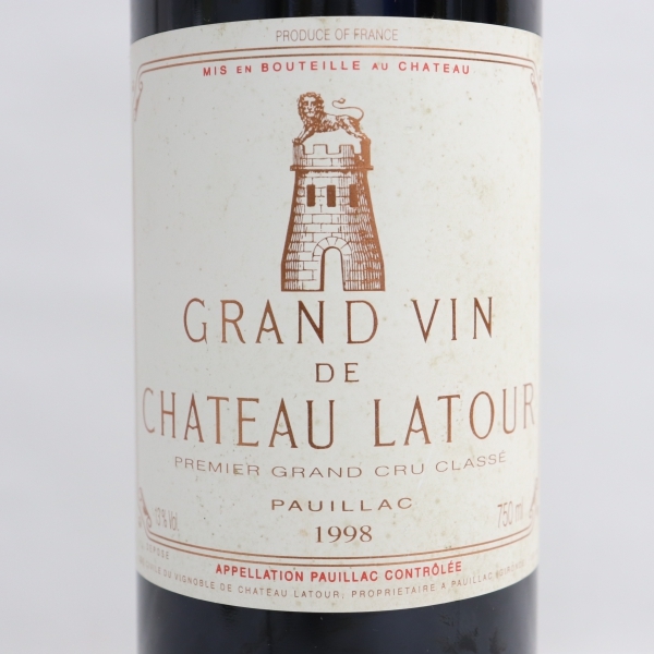 CHATEAU LATOUR（シャトー ラトゥール）1998 13％ 750ml ※ラベル
