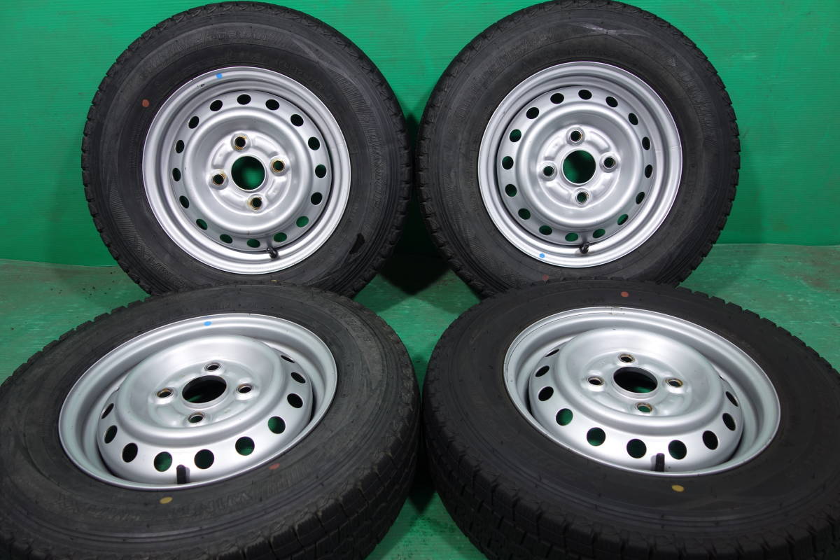 J154-17 送料無料 145R12 6PR スタッドレス 4本セット ダンロップ 8分山 軽トラ 軽バン ダイハツ スズキ アトレー ハイゼット キャリイ