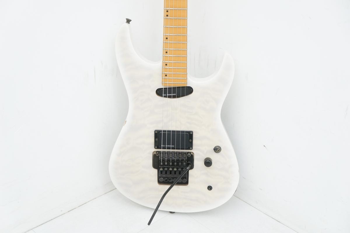 ジャンク品】FERNANDES フェルナンデス ホワイト エレキギター 9V電池