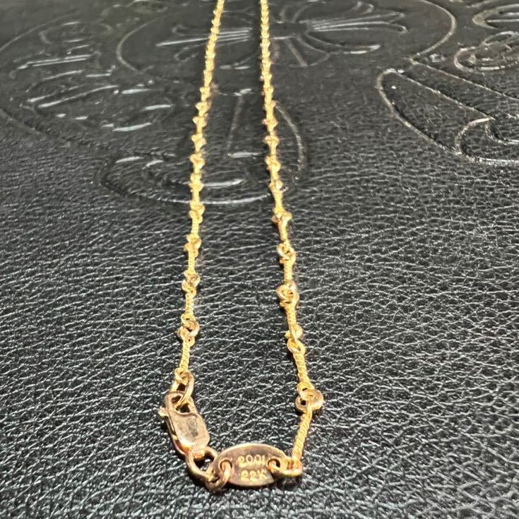 クロムハーツ22k ツイストチェーン20インチ NECKCHAIN T20 GLD 金無垢