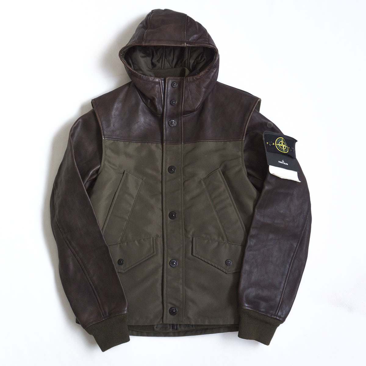 格安，高品質 品 STONE ISLAND 2012AW/MIL SPEC FLYING RASO / WAXED LEATHER JACKET S レザー ジャケット ストーンアイランド 2112211(Sサイズ)｜売買されたオークション情報、yahooの商品情報をアーカイブ公開 - オークファン Sサイズ