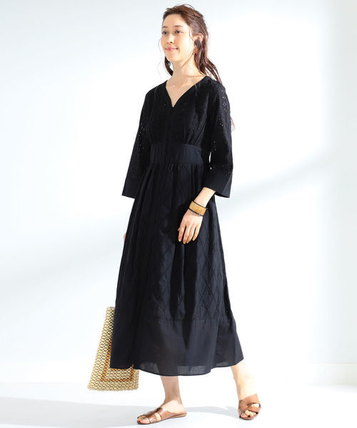 のサイズ レース使いロングワンピース Paypayモール店 通販 Paypayモール ブラック S ベルメゾン らしい