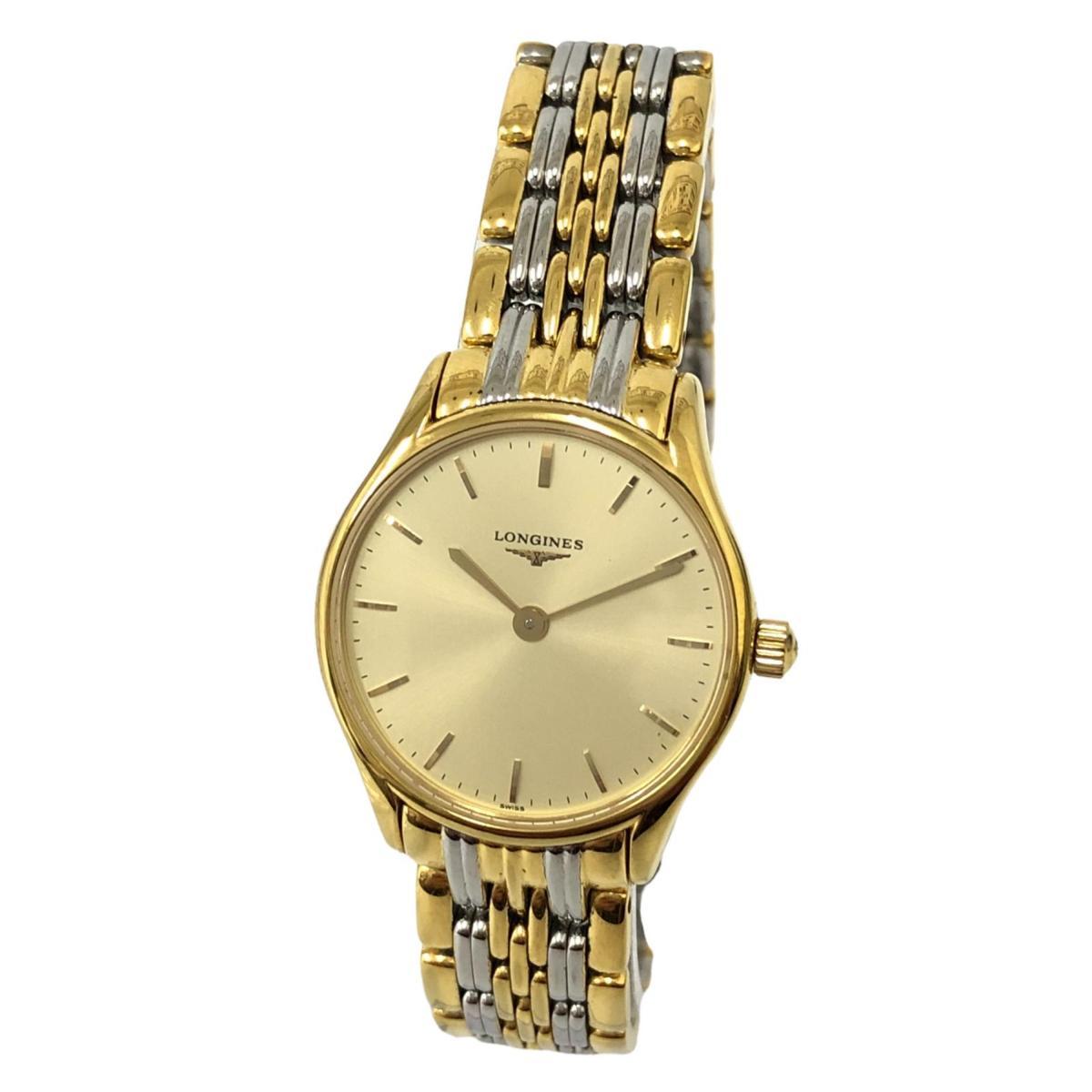LONGINES ロンジン 腕時計 ゴールドカラー文字盤 コンビカラー 