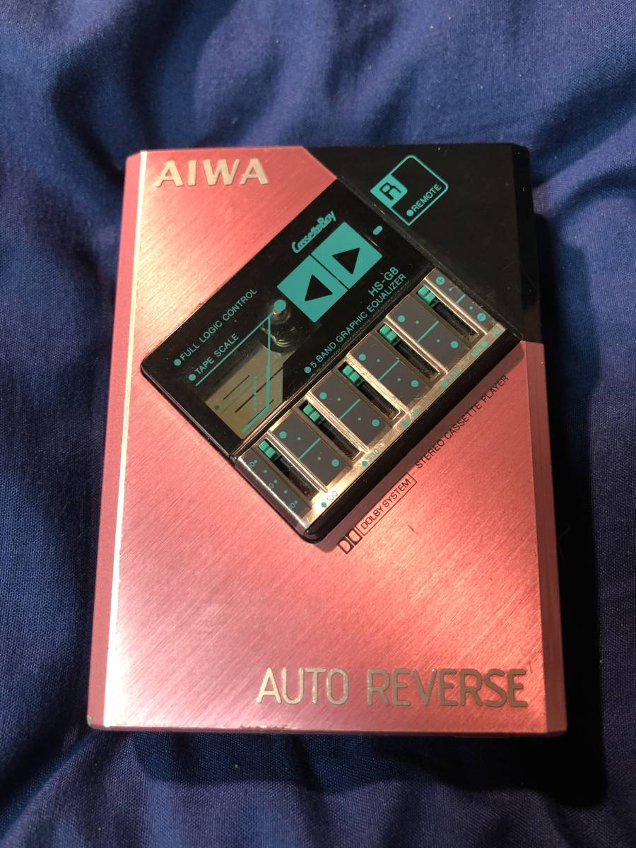 USED▽AIWA/アイワ カセットプレーヤー「CassetteBoy/カセットボーイ HS-G8」ピンク AIWA アイワ カセットボーイ ジャンク レトロ ジャンク品
