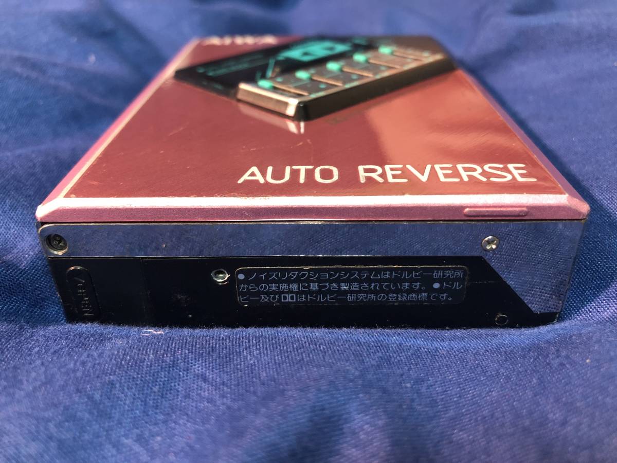 USED▽AIWA/アイワ カセットプレーヤー「CassetteBoy/カセットボーイ HS-G8」ピンク AIWA アイワ カセットボーイ ジャンク レトロ ジャンク品