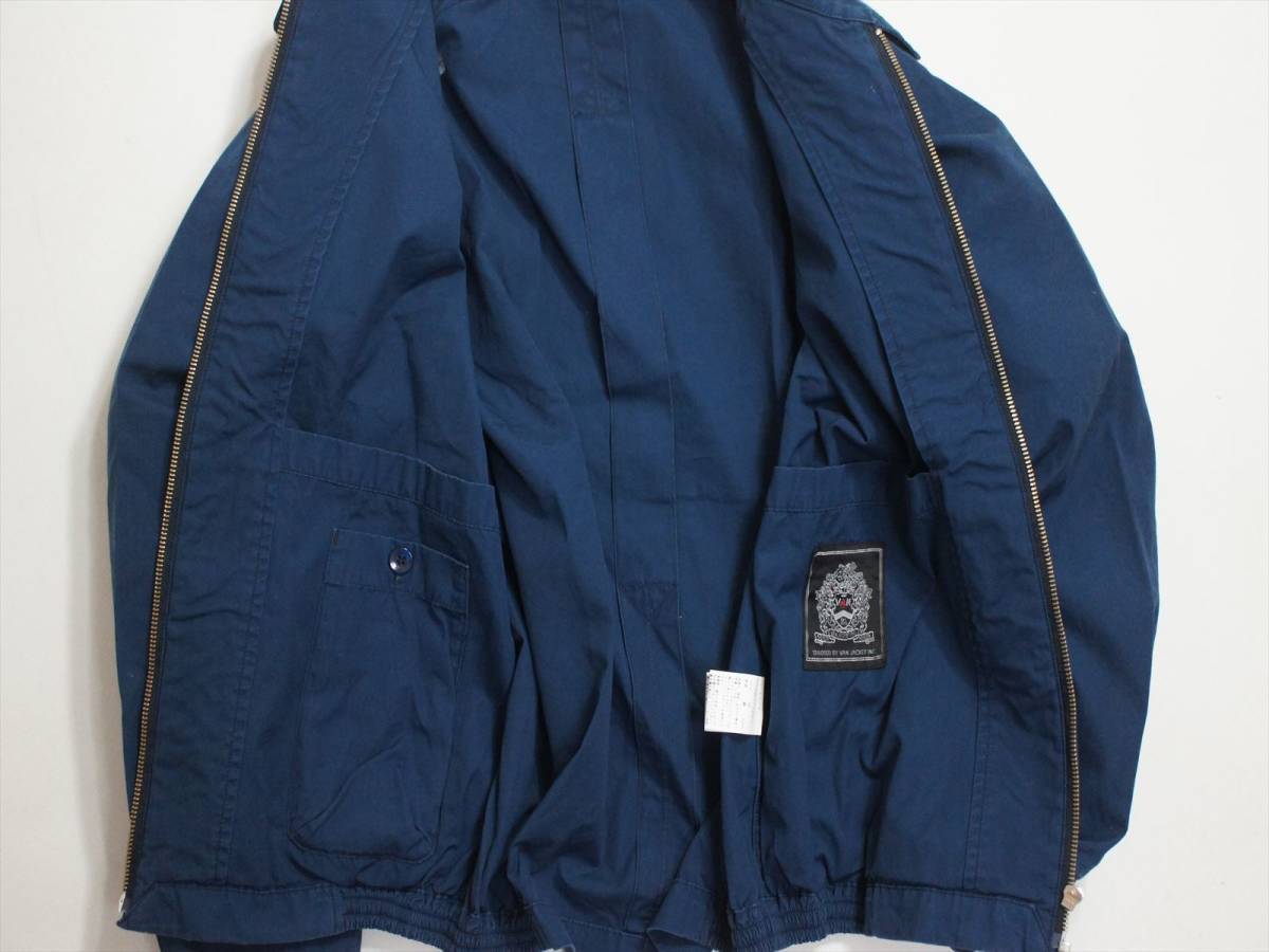 VAN ヴァン □VANヴァンネイビー ナイロン ZIP ジャケット L JAC 