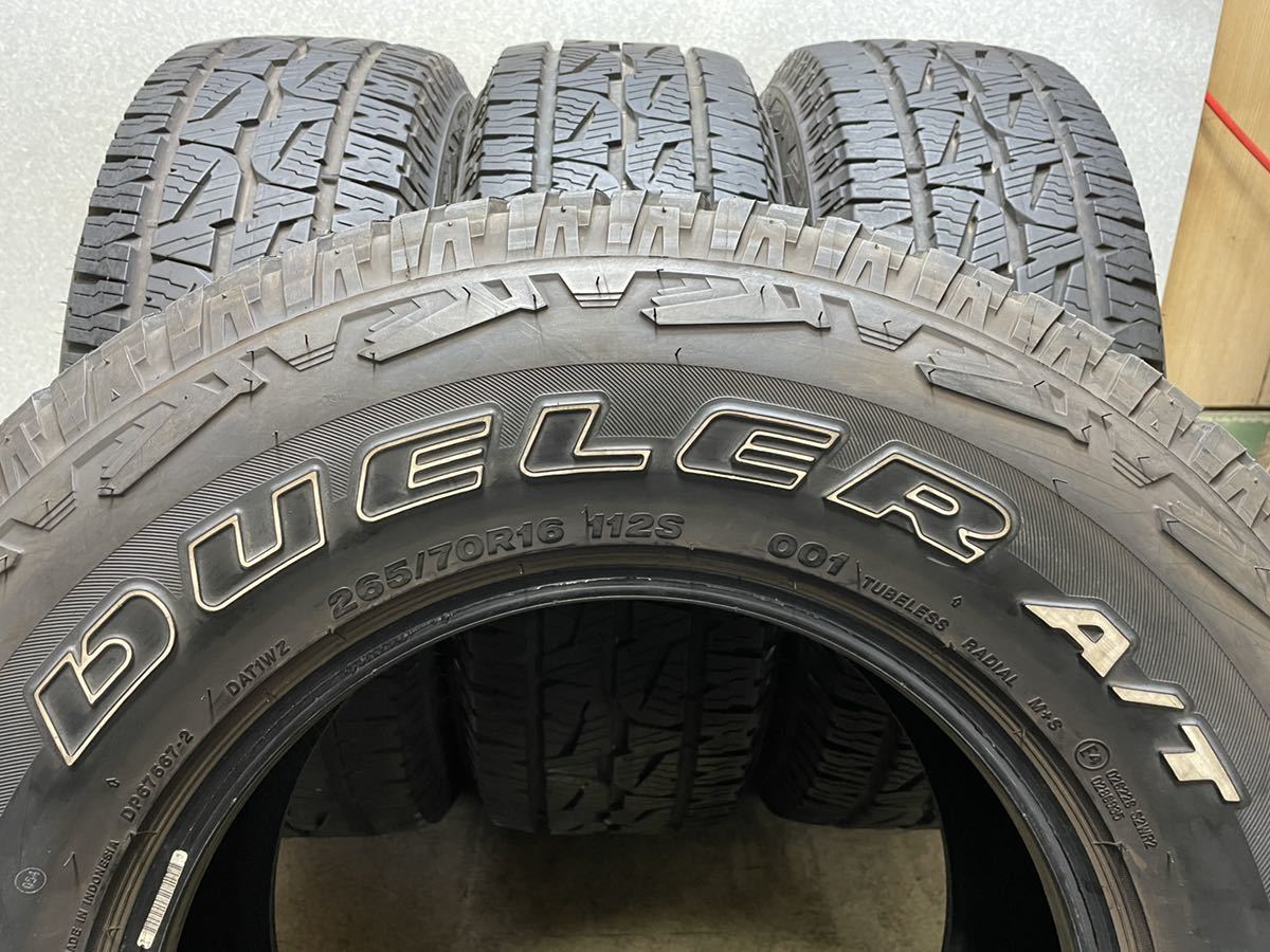 265/70R16 (112S) ブリヂストン DUELER A/T 中古4本 2019年製 バリ山  