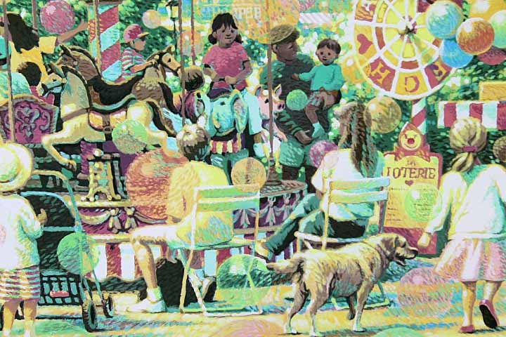 笹倉鉄平「ル・ロンド」（シルクスクリーン） - 画廊アガティ ル