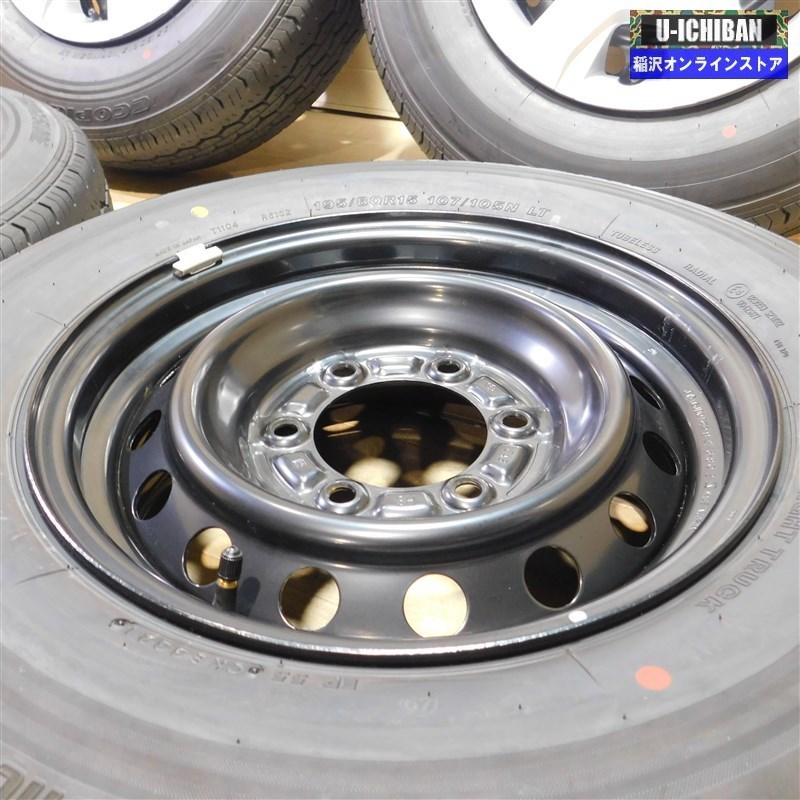 新車外し品 ハイエース 2021年製 ブリヂストンRD613 195/80R15 + 純正
