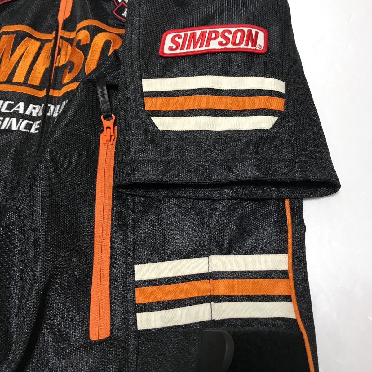 SIMPSON バイク用メッシュジャケット 半袖 シンプソン (SIMPSON) 半袖切り替え 春夏 メンズLLサイズ メッシュ