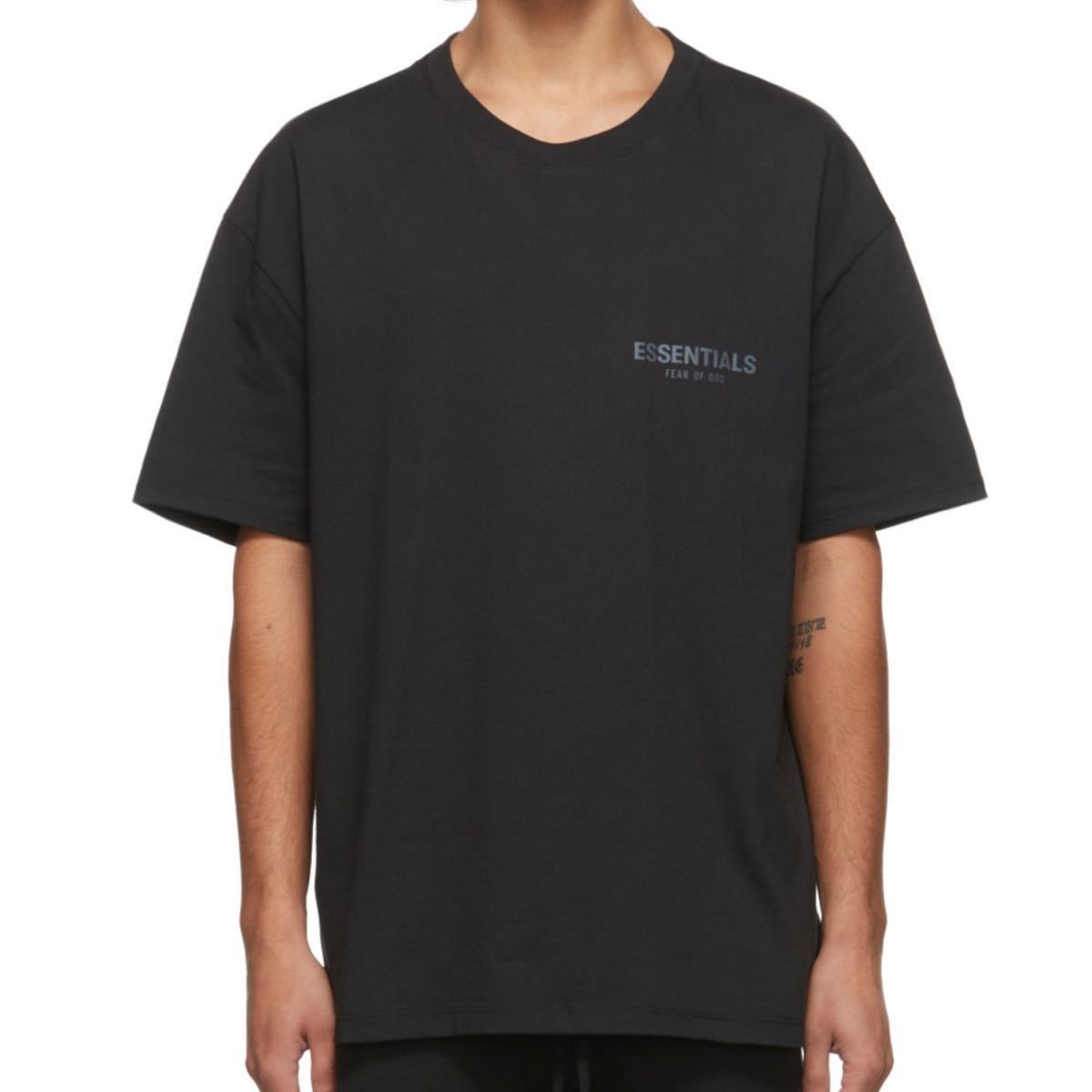 XXL】黒 FOG Essentials 21FW Black T-Shirt ブラック Tee Fear Of God 
