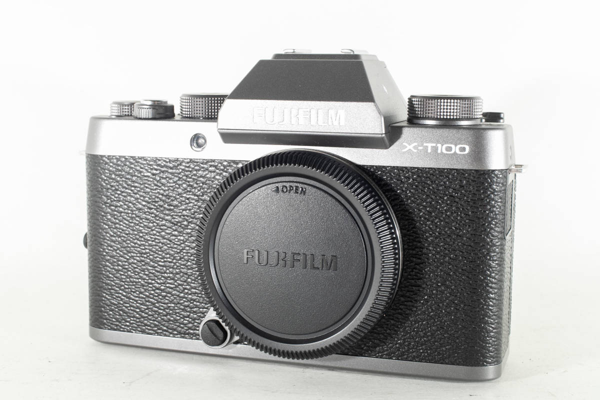 2富士フィルム X-T100 ダークシルバー ボディー ミラーレス一眼レフ