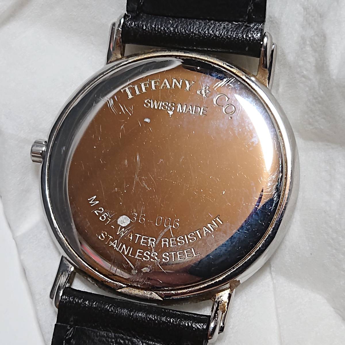 ティファニー TIFFANY＆CO. M251 メンズ クォーツ 純正尾錠 ベルトは 