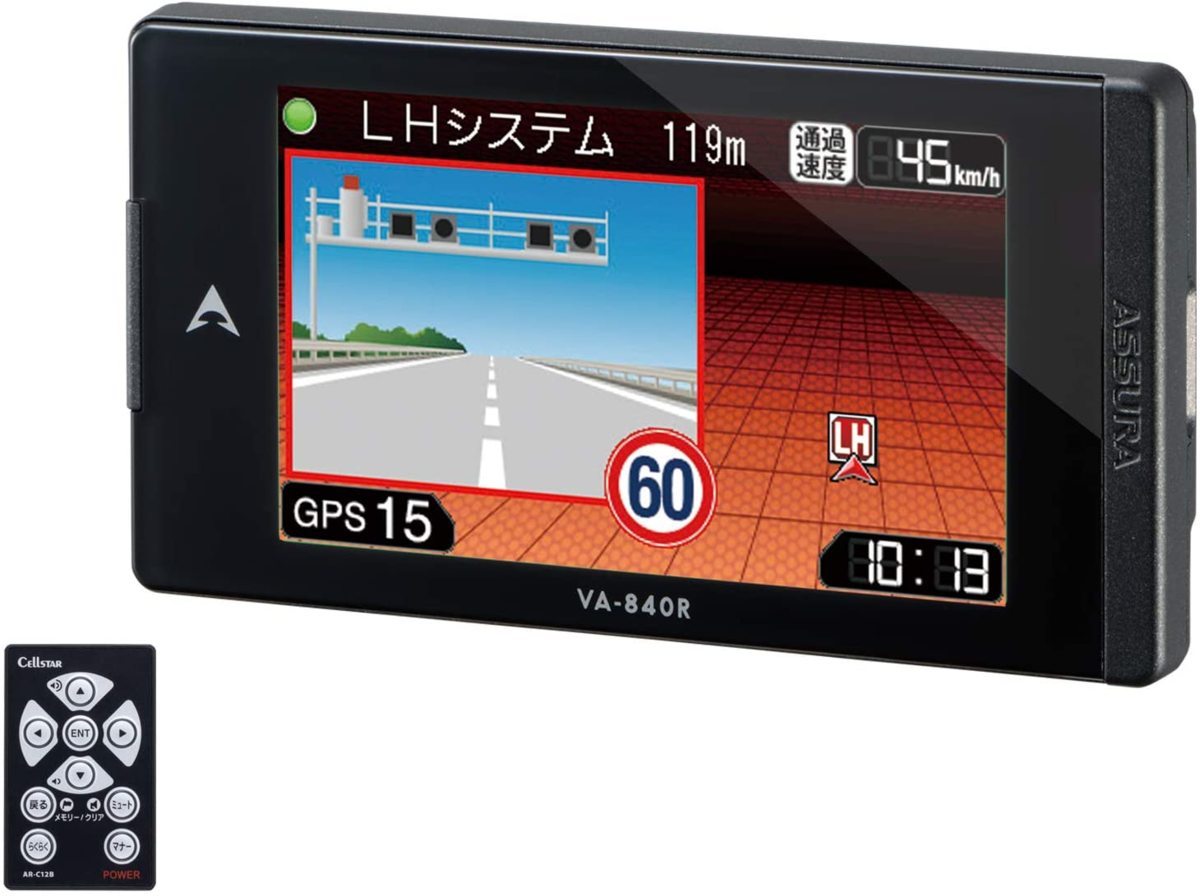 未使用 セルスター GPS レーダー探知機 Gセンサー 17バンド VA-840R 