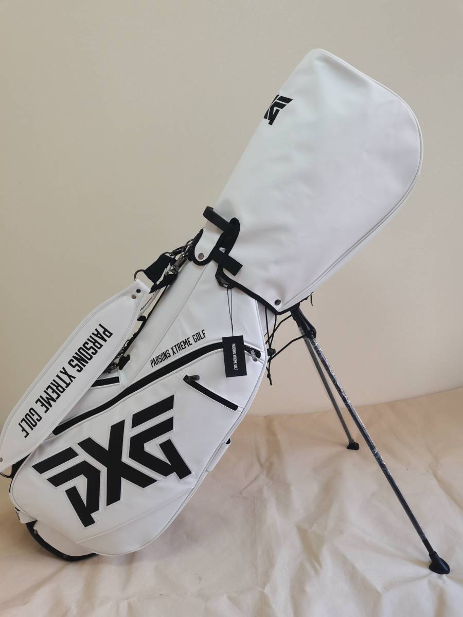 PXG ゴルフバッグ 漏っ キャスター付き キャディバッグ ホワイト
