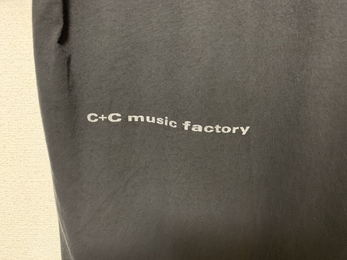 USA製 90s C&C MUSIC FACTORY ロゴ プリント Tシャツ Lサイズ rap