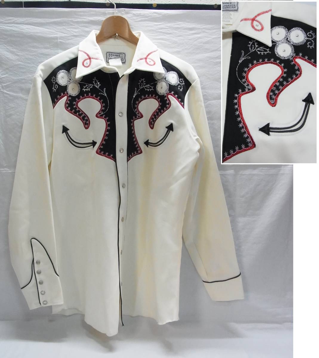 全国無料，限定SALE C 70's ヴィンテージ H BAR C 花 刺繍 ウエスタンシャツ 15 1/2 ウエスタン ロカビリー アメリカ 60(Lサイズ)｜売買されたオークション情報、yahooの商品情報をアーカイブ公開 - オークファン ウエスタンシャツ
