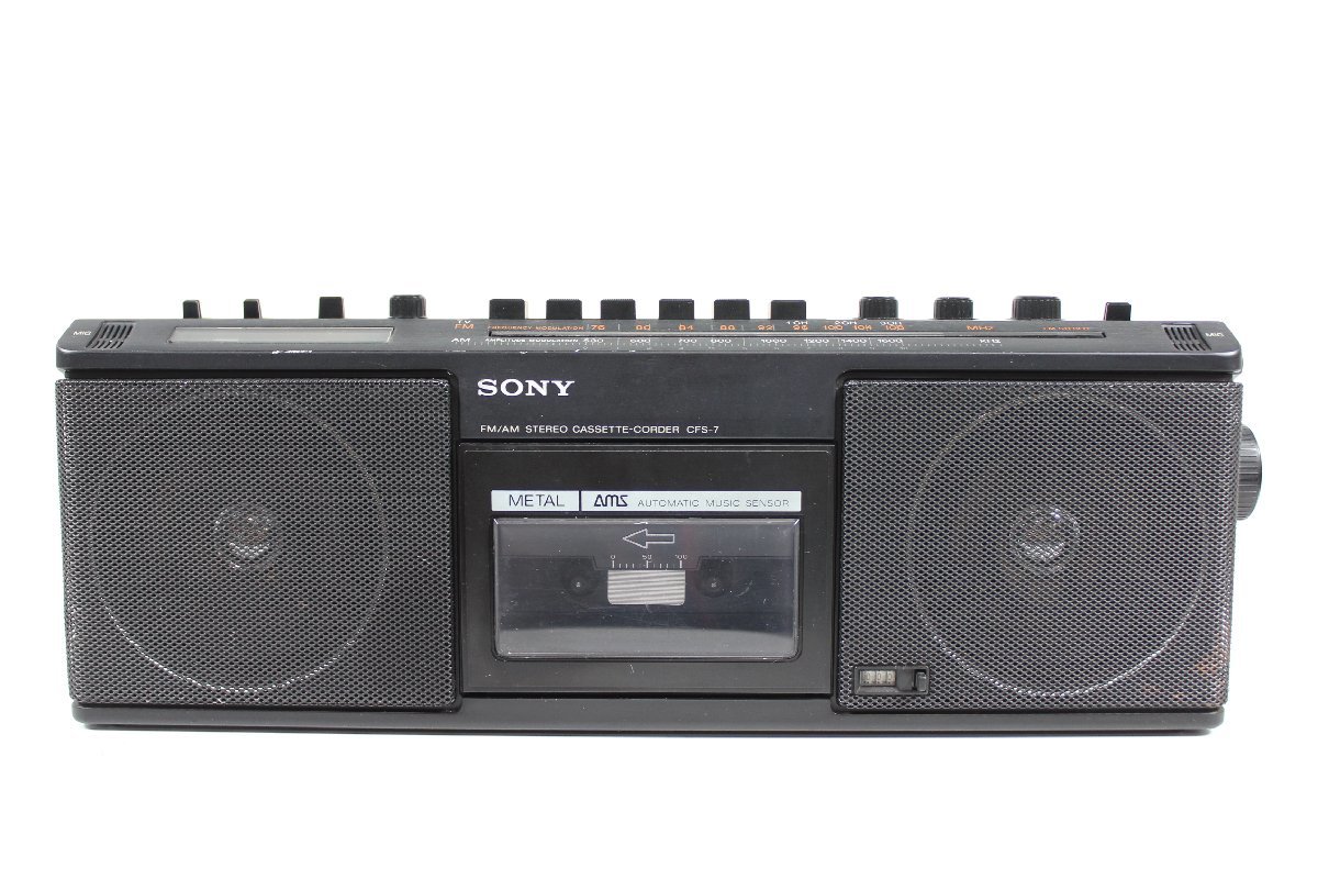 〇 テープ再生不可 SONY CFS-7 ステレオ カセットレコーダー ラジカセ