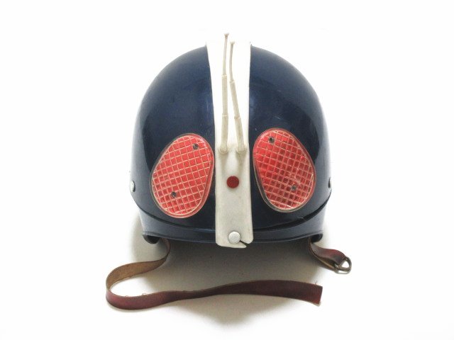 XJ766◇仮面ライダー旧1号 変身ヘルメット 紺色 頭部/プラスチック 耳