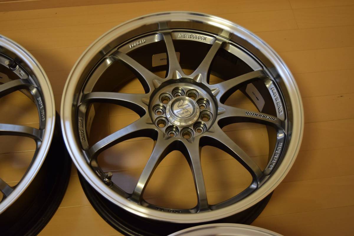 RAYS CE28N 18 7.5J +47 100 フォーミュラーシルバー ダイヤモンド 