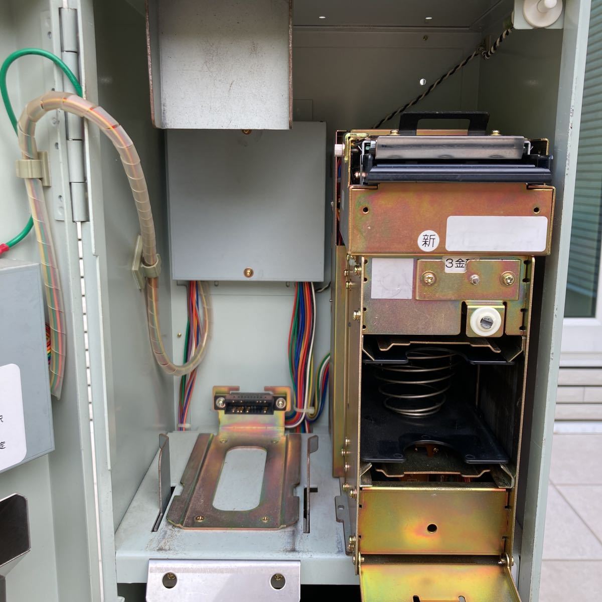 現状品 高額紙幣両替機 SH－242 MEISEI 架台付き 見学両替機 領収書 