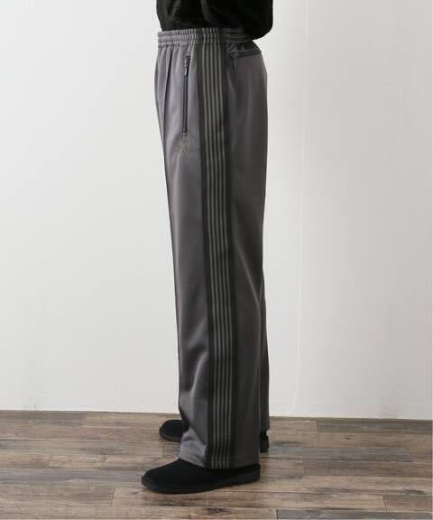 417EDIFICE別注 NEEDLES TRACK PANT POLY SMOOTH STRAIGHT 灰XS 