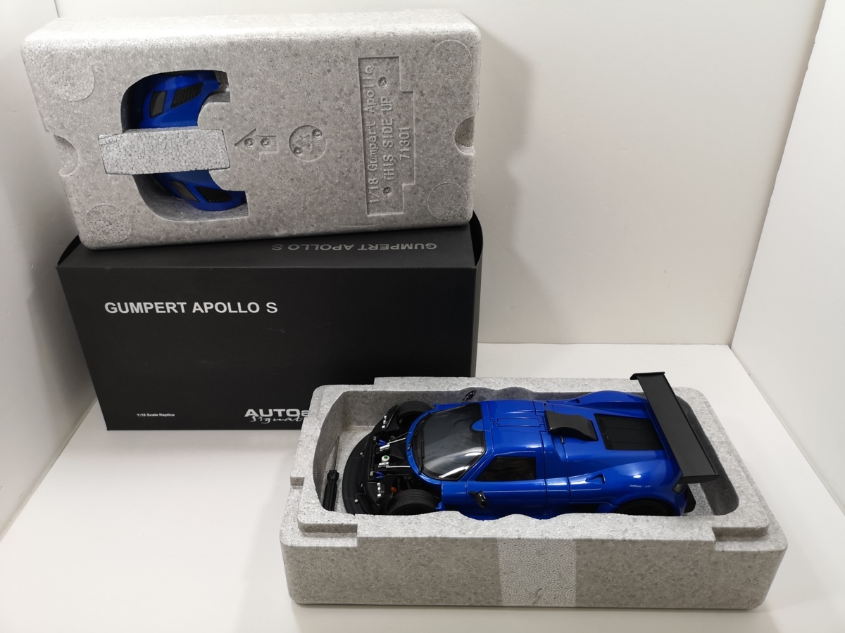 現状品】AUTOart(オートアート) 1/18 グンペルト アポロ S (ブルー) 61 