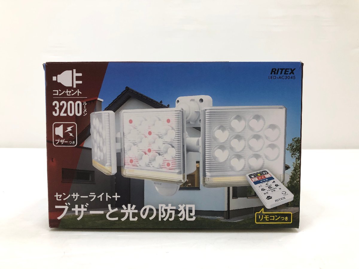 本物保証，新作 Musashi ムサシ RITEX LEDセンサーライト リモコン付 LED-AC3045 12W x 3ライト 人感センサー 照明 防犯ライト 40335su(センサー付き照明)｜売買されたオークション情報、yahooの商品情報をアーカイブ公 センサー付き照明