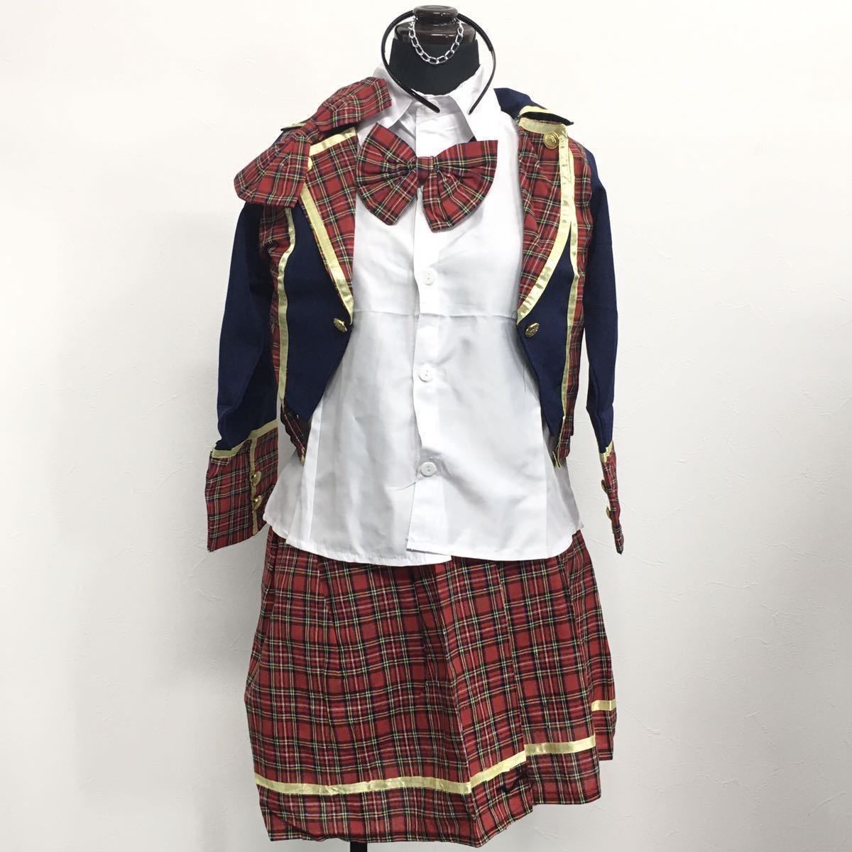 Akb48風 コスプレ衣装 セット ジャケット シャツ スカート リボン カチューシャ チェーン 制服風 アイドル衣装 その他 売買されたオークション情報 Yahooの商品情報をアーカイブ公開 オークファン Aucfan Com