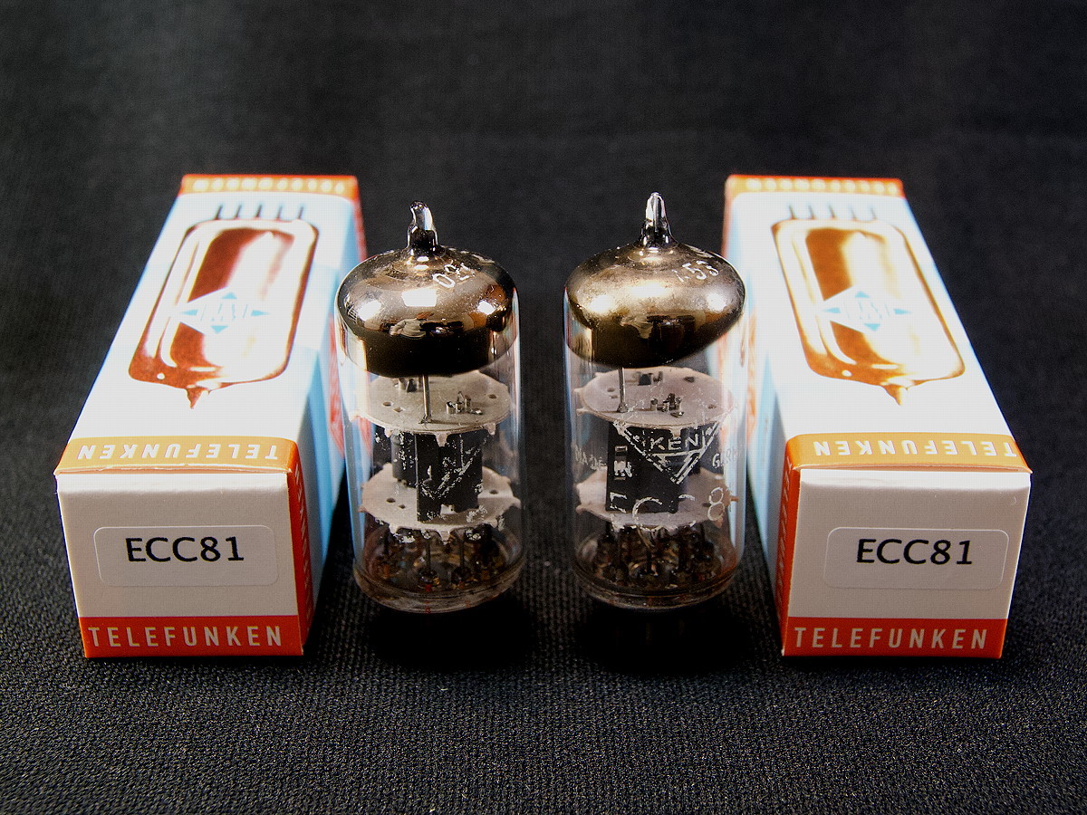 ♪♪Telefunken ECC81/12AT7 NIB品ペア #24、テレフンケン真空管♪♪