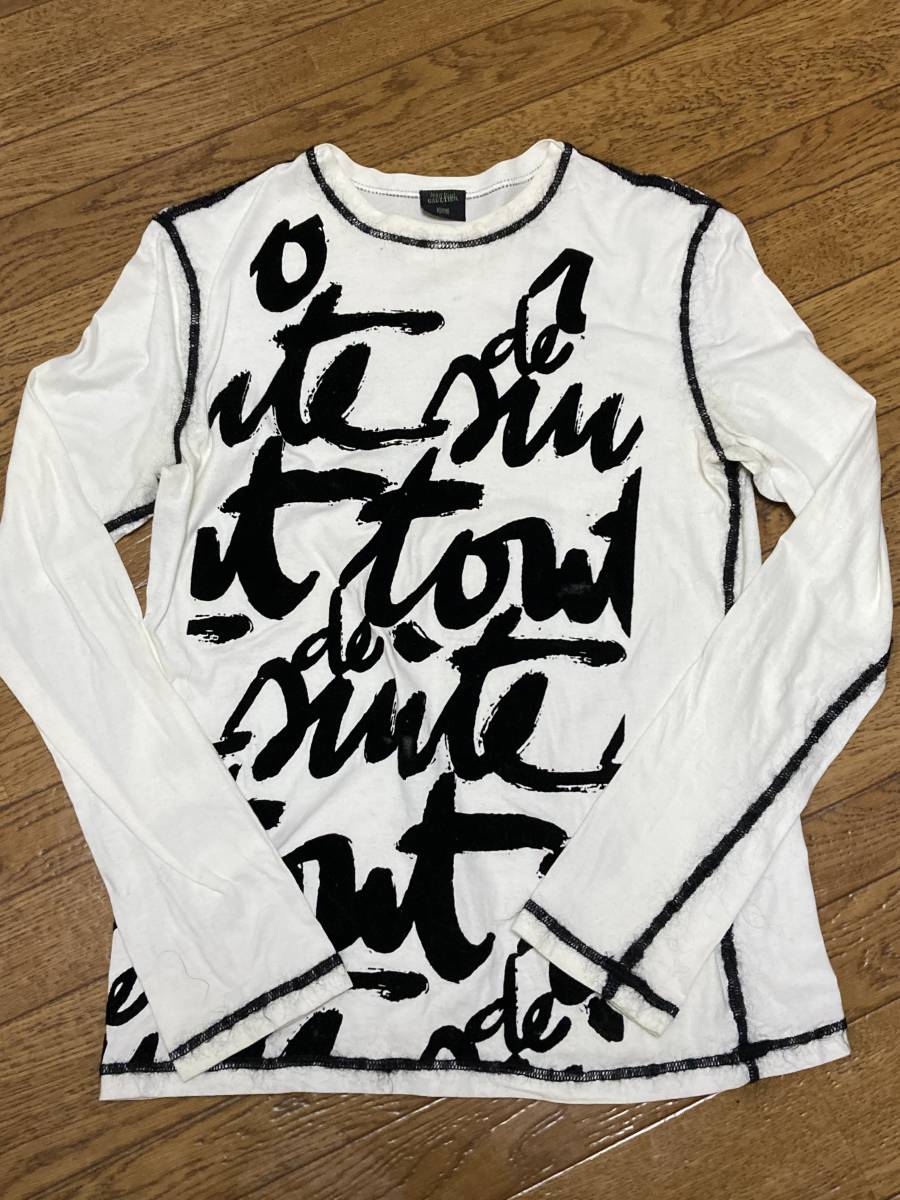 Jean Paul GAULTIER HOMME ゴルチエオム ベロア筆記体 デザイン長袖 