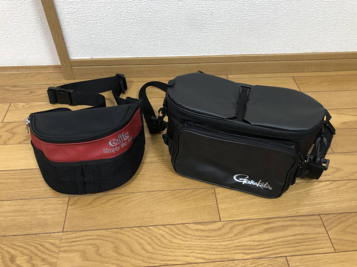がまかつ 渓流用クリール＆ウエストポーチセット 美品 希少gamakatsu