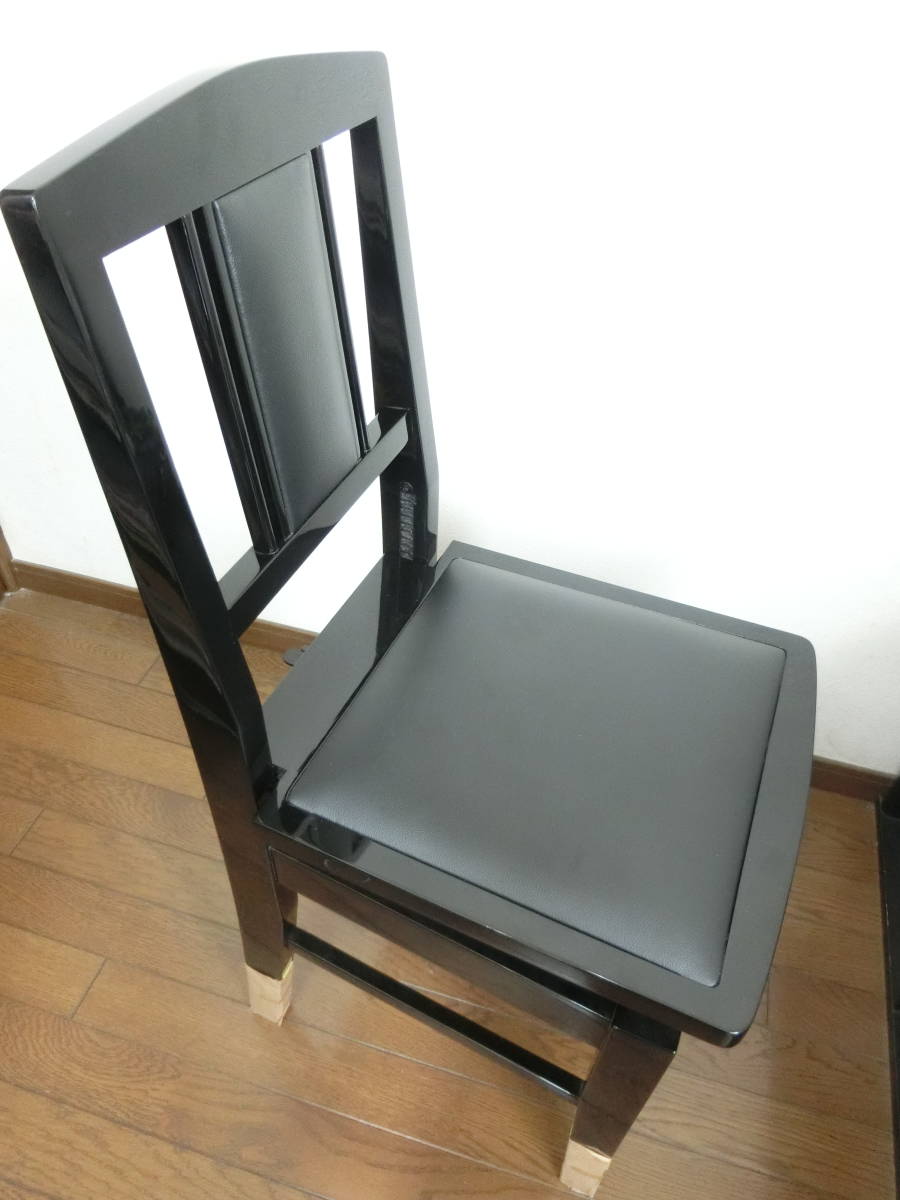 新品同様☆カワイKAWAI☆トムソン椅子 ピアノ高低調節背もたれ付 
