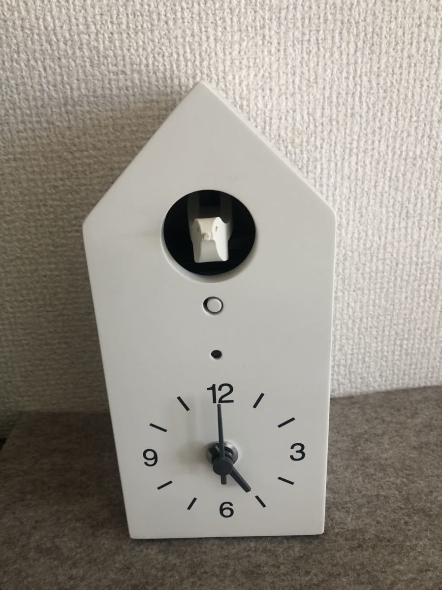 無印良品 鳩時計 | MUJI ホワイト レンガ色 大 数量限定 - 小 無印 難あり