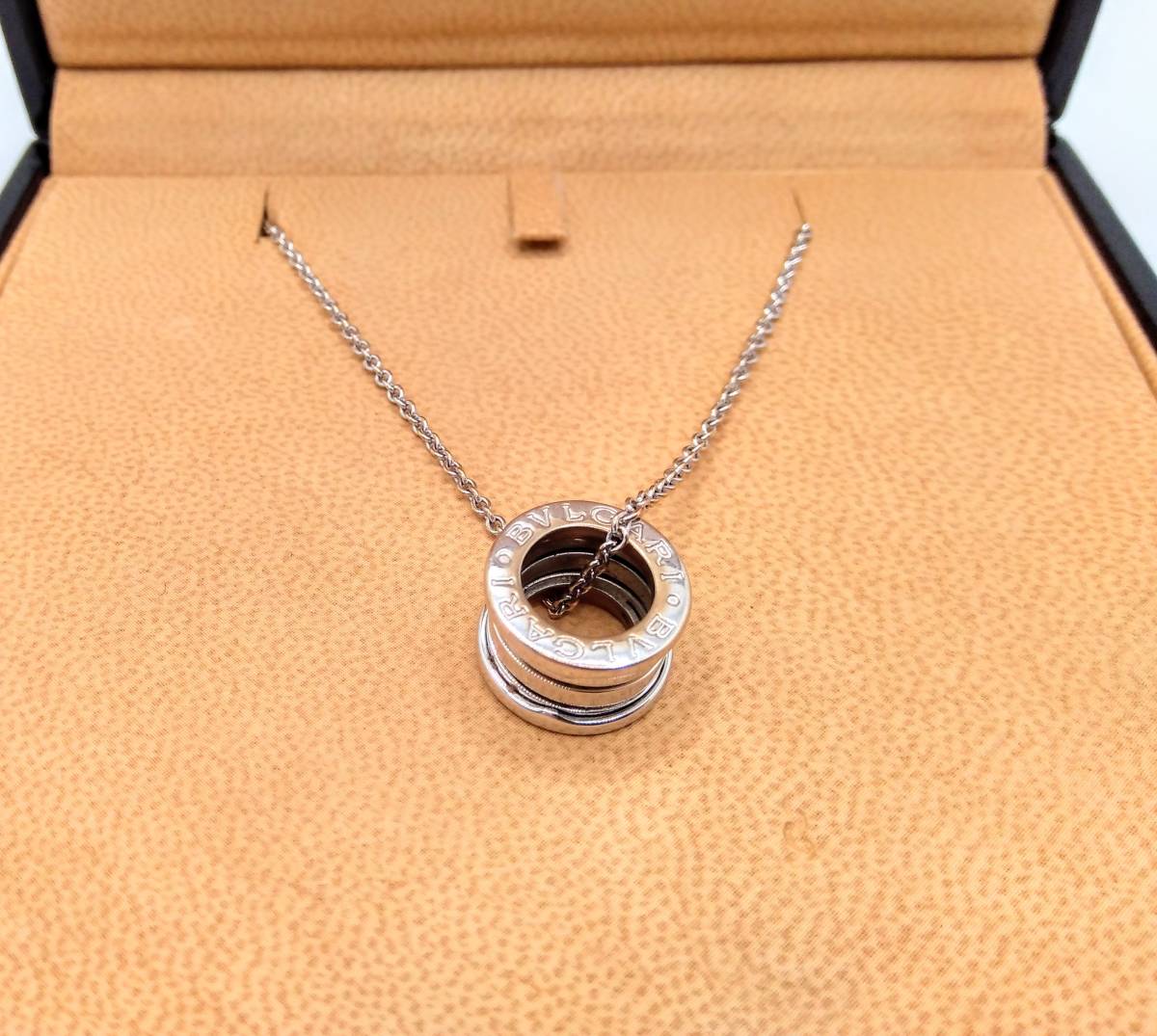 浄済み！☆BVLGARI ブルガリ K18WG B-ZERO1 ビー・ゼロワン ネックレス 11.4g☆750 刻印 ホワイトゴールド 装飾品 アクセサリー 