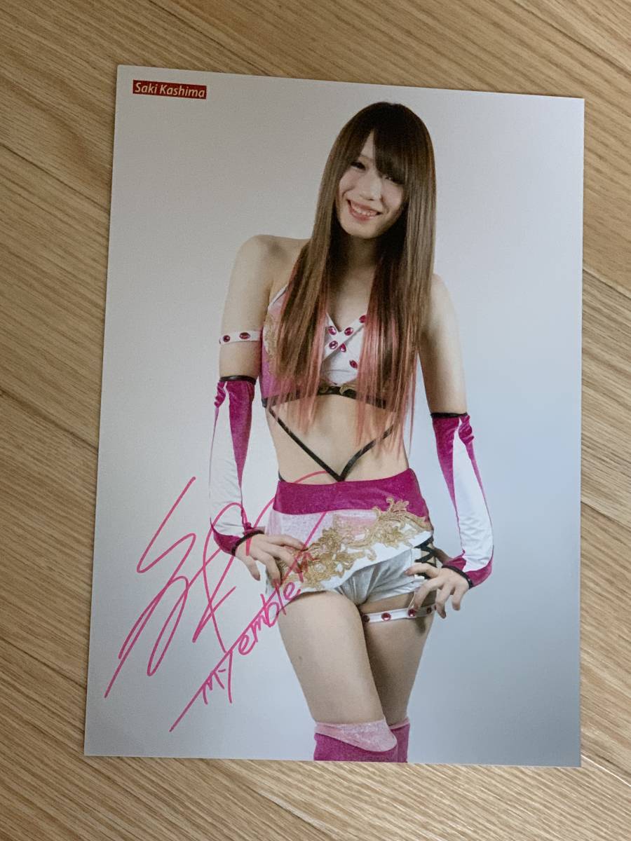 スターダム 鹿島沙希 直筆サイン入りポートレート STARDOM Kashima