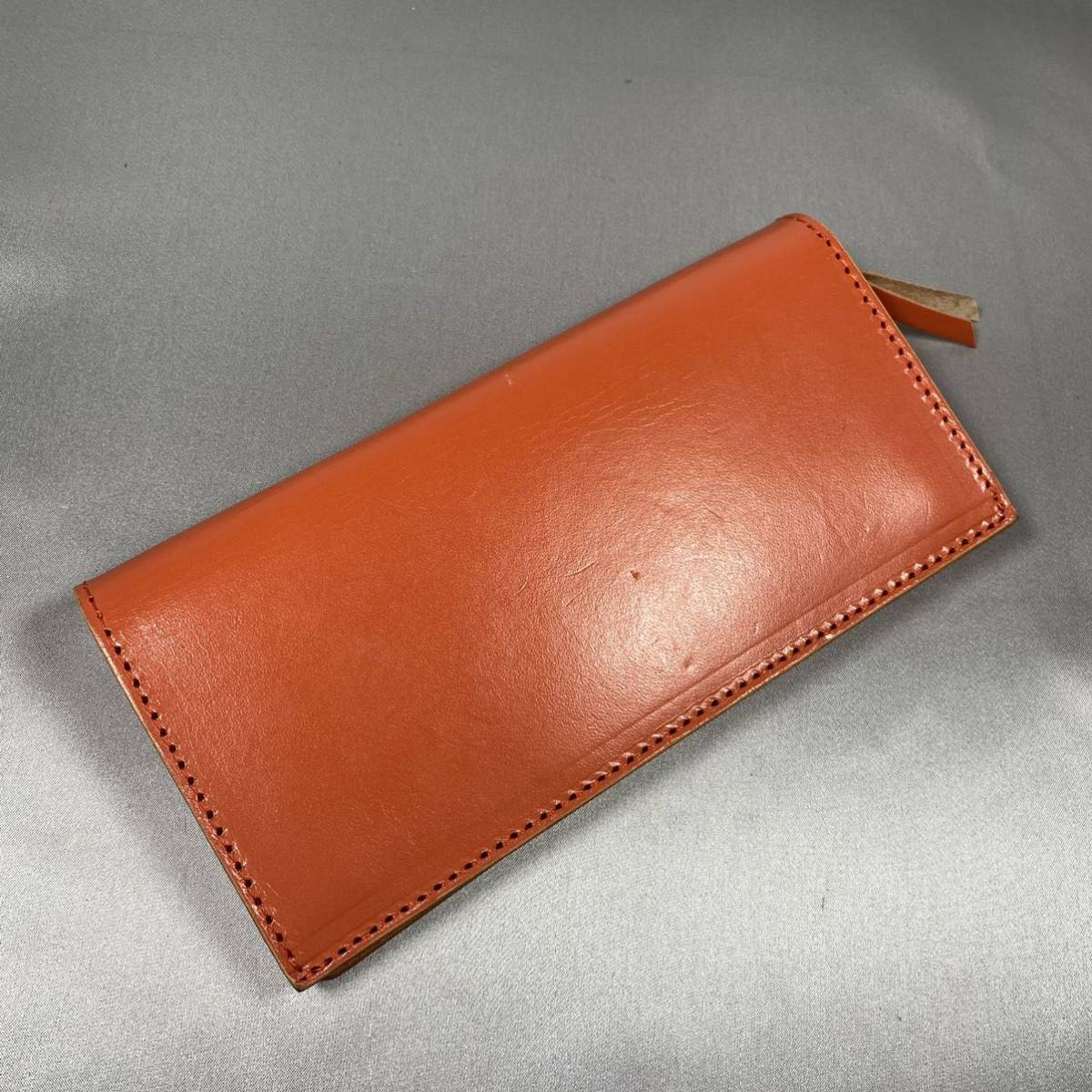 即決 美品 革蛸 二つ折り財布 長財布 ロングウォレット レザー
