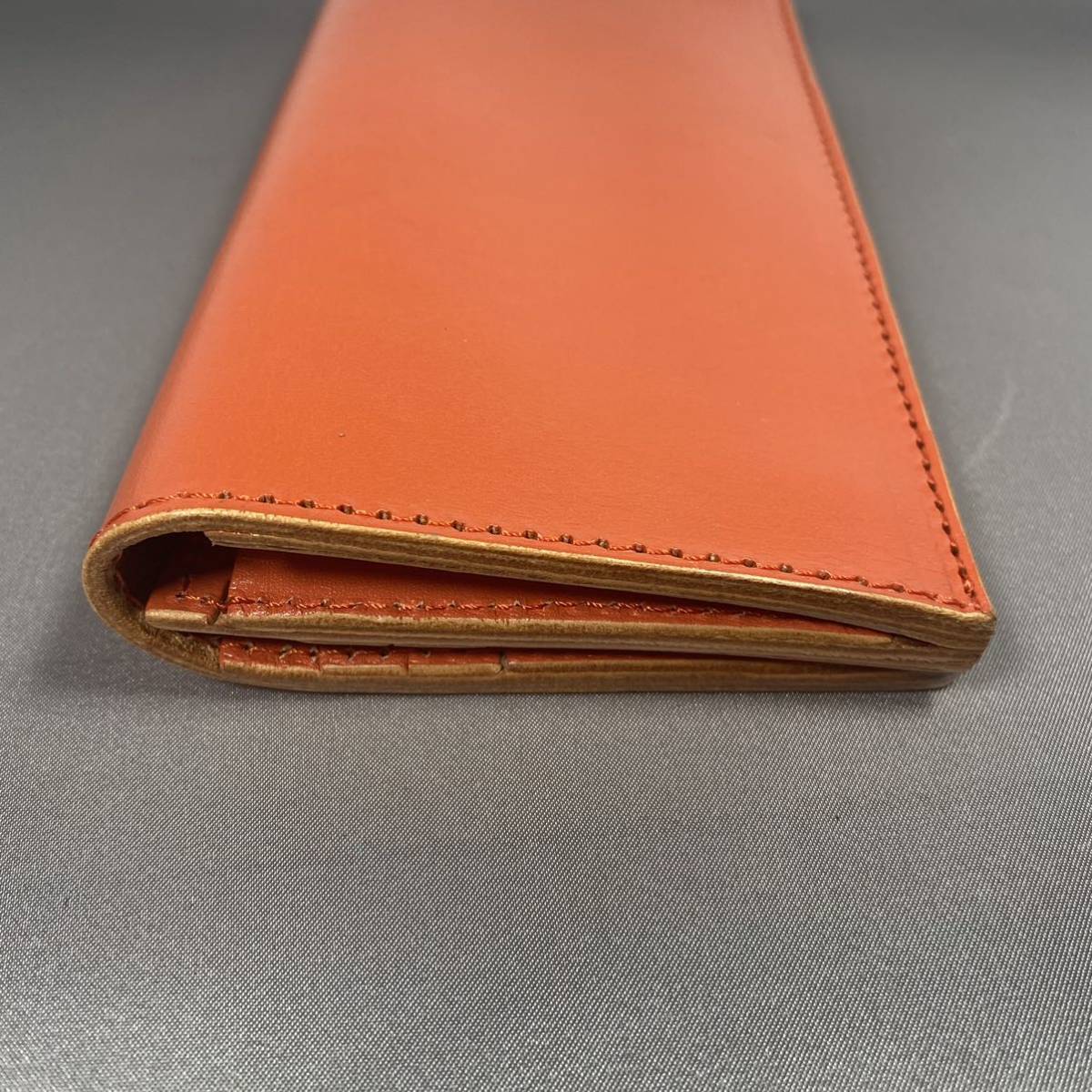 即決 美品 革蛸 二つ折り財布 長財布 ロングウォレット レザー 