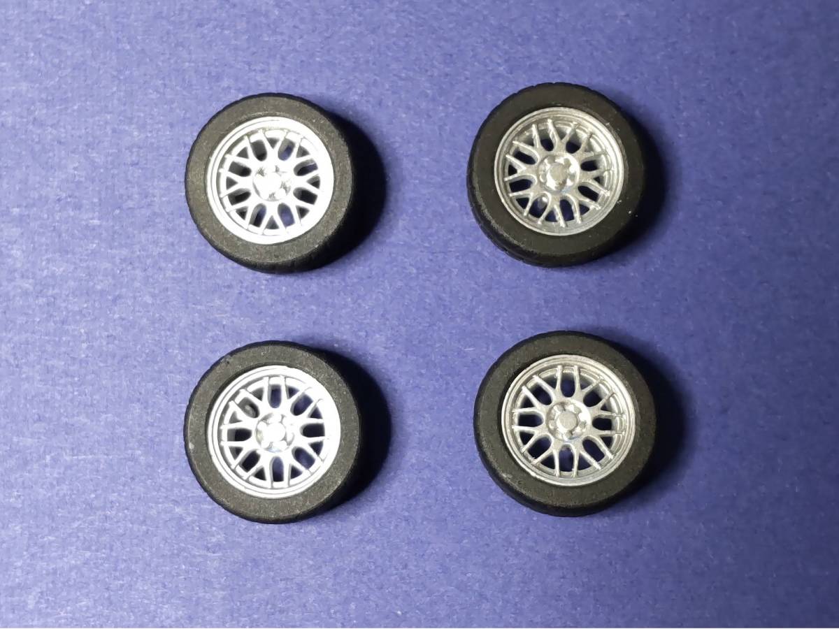 BBS RG-R風ホイール＆タイヤ 4本セット 1/43スケール 国産名車 