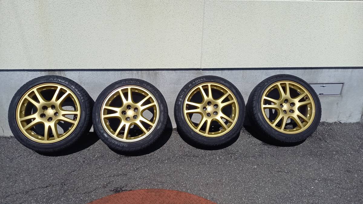 スバル インプレッサ WRX 純正 ゴールド ホイール 17インチ 7.5J J+53