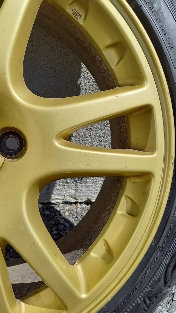 スバル インプレッサ WRX 純正 ゴールド ホイール 17インチ 7.5J J+53