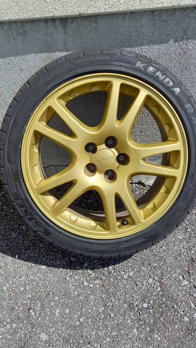 スバル インプレッサ WRX 純正 ゴールド ホイール 17インチ 7.5J J+53