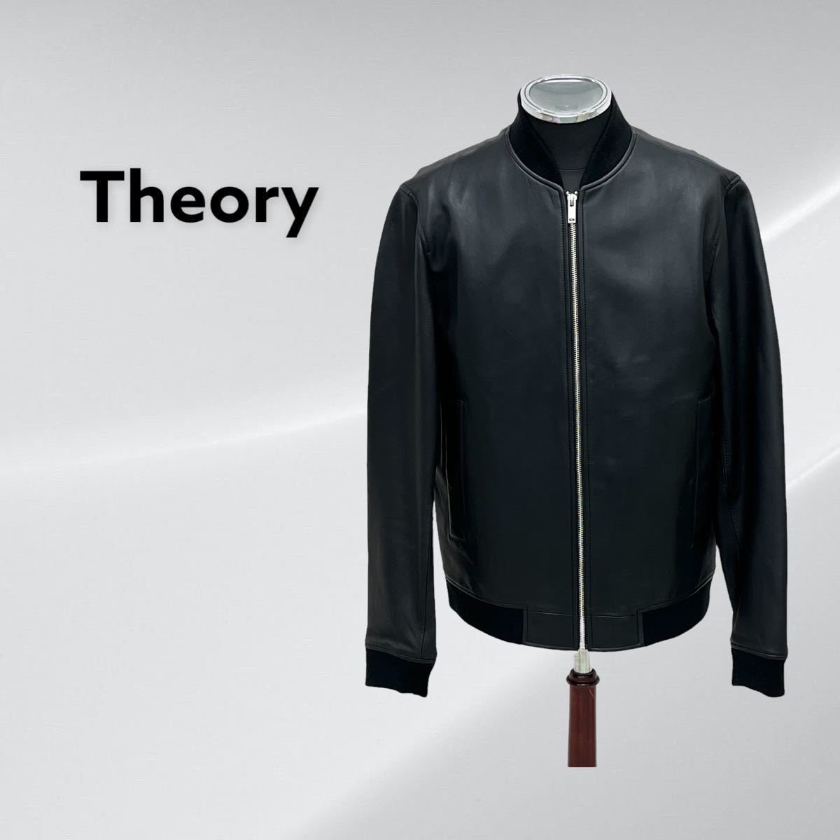 セオリー 羊革 レザージャケット ブルゾン シープスキン ブラック 40 L セオリー 羊革 レザージャケット ブルゾン シープスキン ブラック 40 L