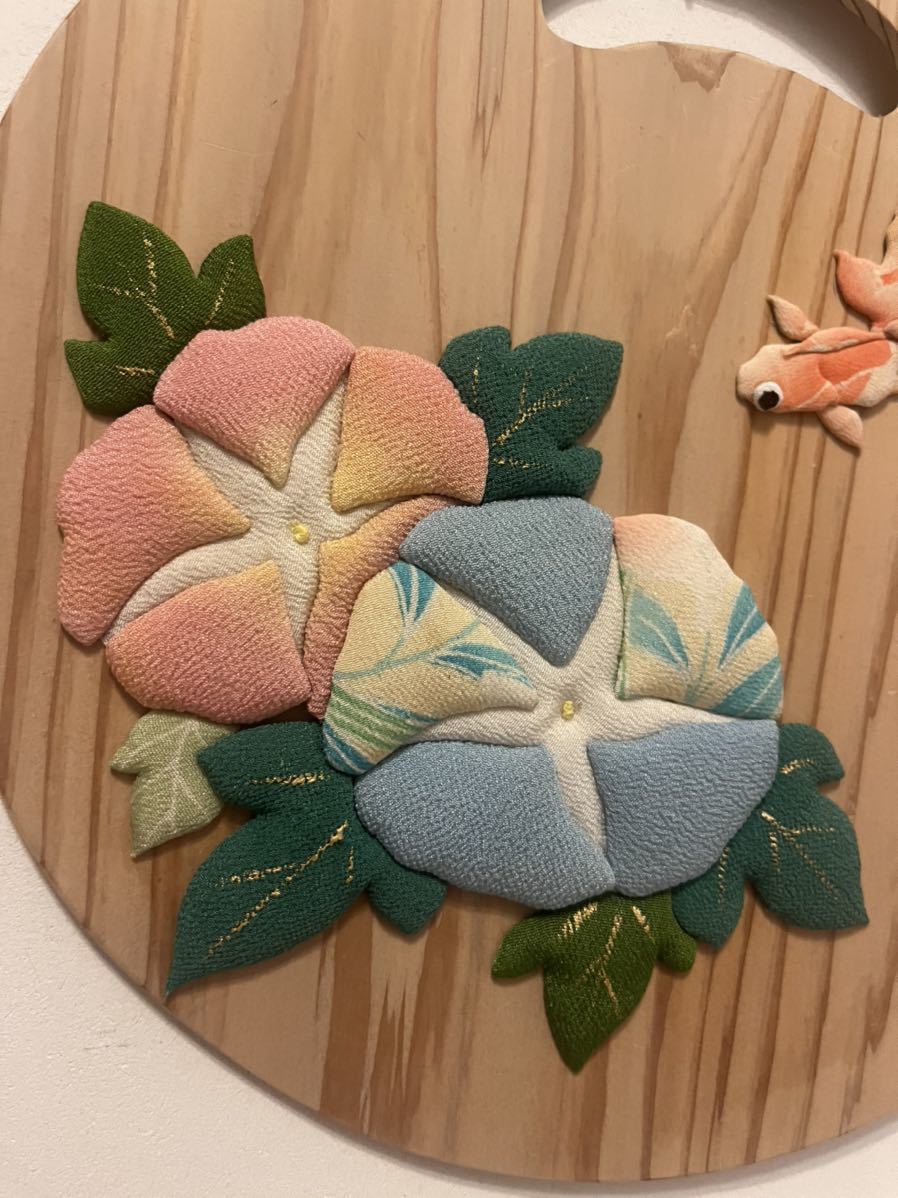 ハンドメイド 古布 縮緬 季節 朝顔 あさがお 金魚 夏飾り パネル タペストリー 売買されたオークション情報 Yahooの商品情報をアーカイブ公開 オークファン Aucfan Com
