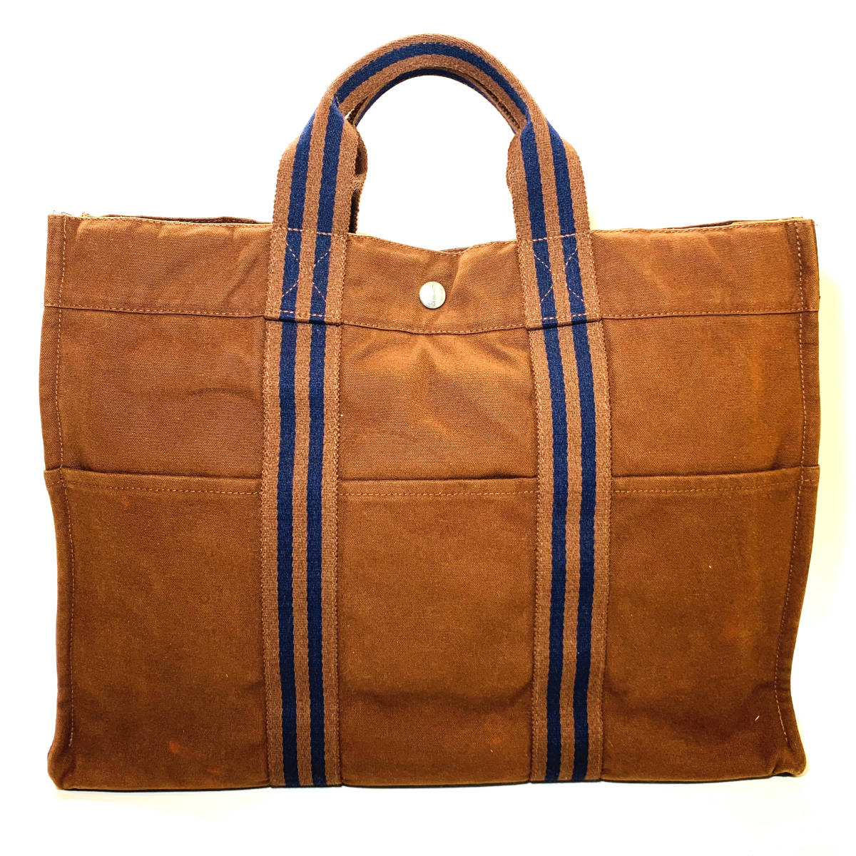 HERMES エルメス フールトゥ キャンバス トートバッグ ハンドバッグ 