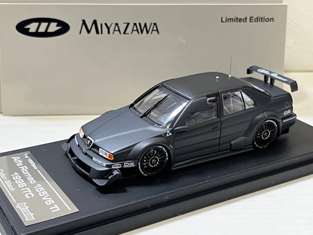 □別注 hpi racing 1/43 アルファ ロメオ 155V6 TI Black 宮沢模型 