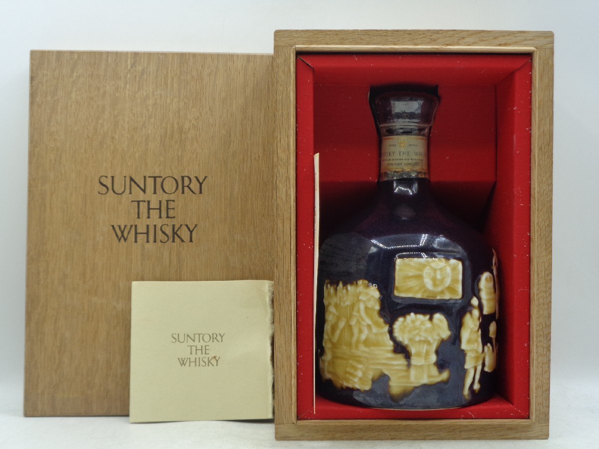 SUNTORY THE WHISKY サントリー ザ ウイスキー 陶器ボトル 木箱入 未