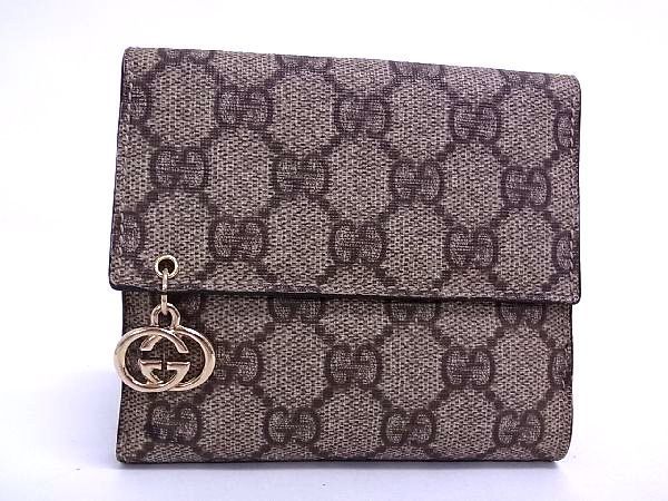 とりひき様 とりひき様 1円 GUCCI グッチ 212105 GG柄 PVC×レザー GGチャーム 二